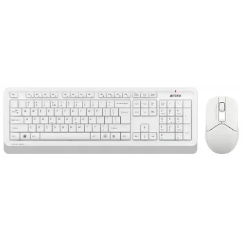 Клавиатура + мышь A4Tech Fstyler FG1012 клав:белый мышь:белый USB беспроводная Multimedia (FG1012 WHITE)